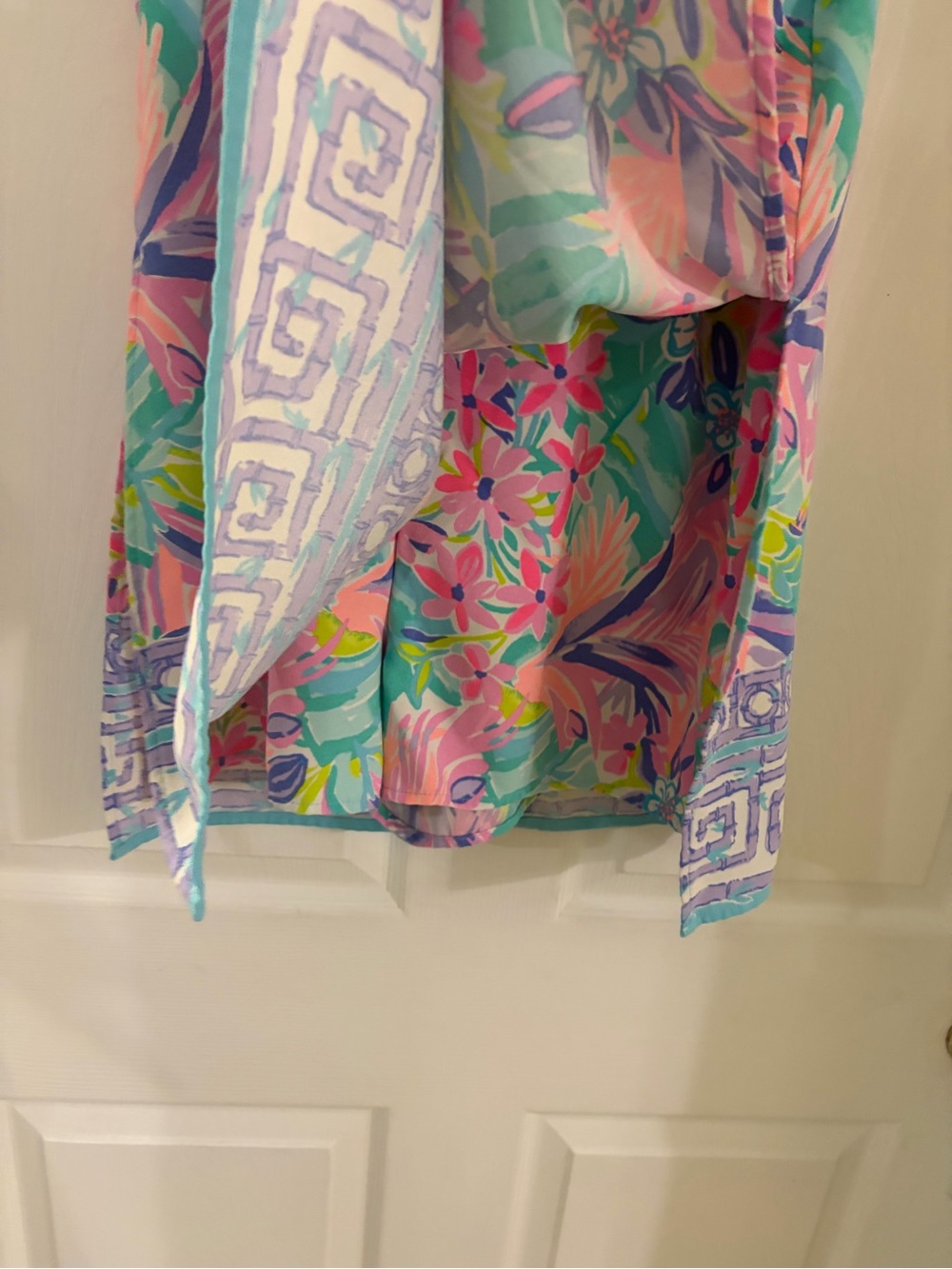 Lilly Pulitzer Adalina Romper Multi-Color Floral Dress ruffle neck size 6 - Picture 5 of 7